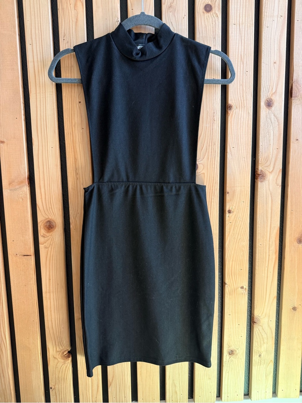 Sleeveless Black Mock-Neck Missguided Dress